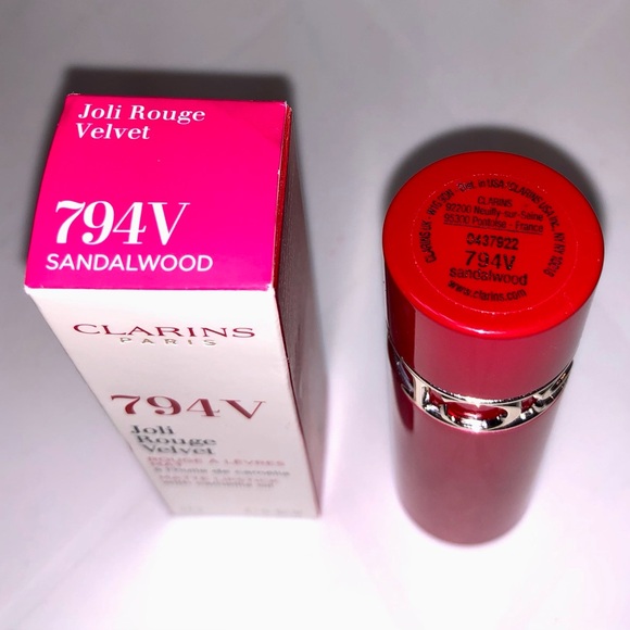 BNIB Clarins Joli Rouge Velvet Matte Lipstick - 794v Sandalwood - Picture 9 of 11